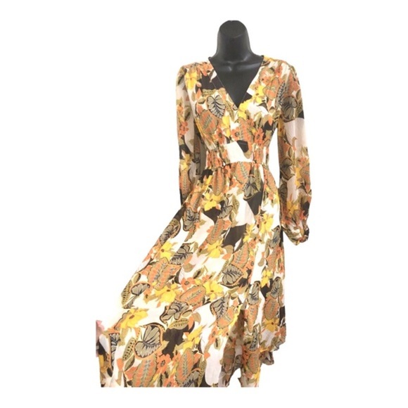 Jessica Simpson Clover fields bonita v-neck empire waist flowy dress size medium - Picture 1 of 15